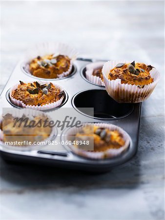 Giraumont pumpkin and orange-flavored muffins