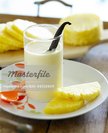 Pineapple and vanilla milkshake