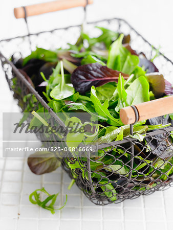 Basket of mixed baby shoots