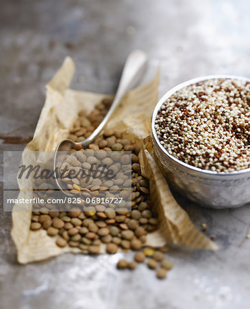 Lentils and quinoa