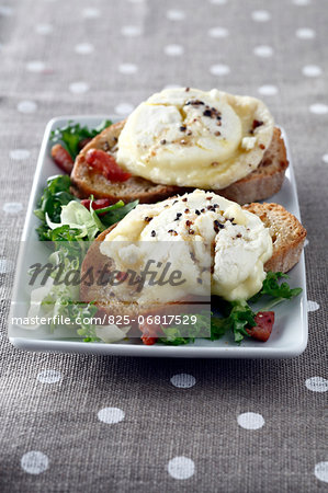 Hot goat's cheese Crostinis