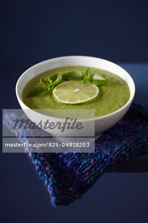 Acidulated watercress and coconut milk soup