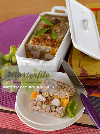 Rabbit and dried fruit terrine