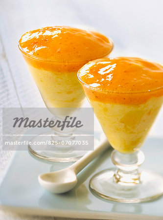 Orange mousse with pureed kaki