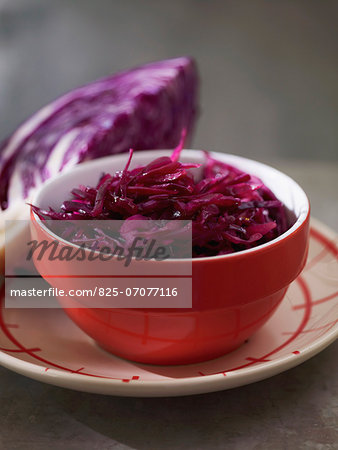 Grated red cabbage