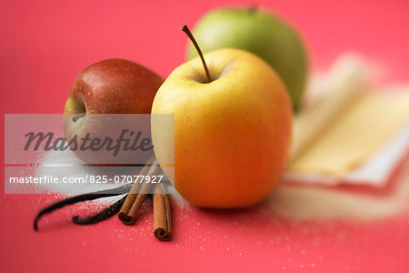 Assorted apples and spices