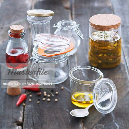 Selection of glass jars