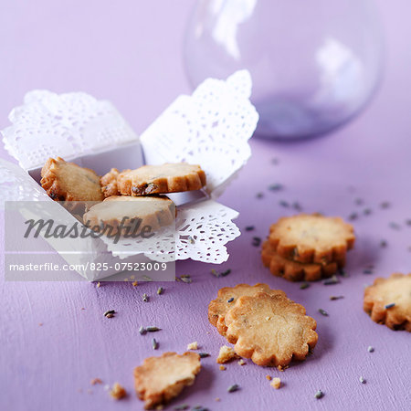 Lavander shortbread cookies