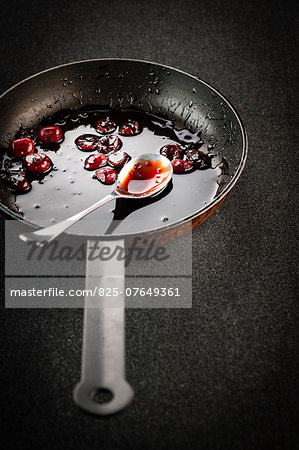 Stewed griotte cherries