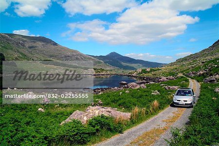 Black Valley, Killarney, County Kerry, Ireland; Car on rural road