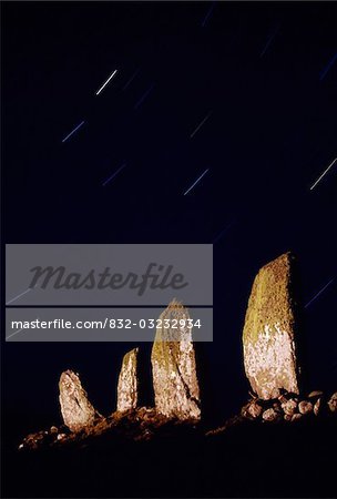 Waterville, County Kerry, Ireland; Eightercua standing stones