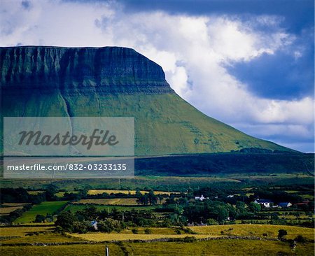 Ben Bulben, County Sligo, Ireland; Glacial valley landscape