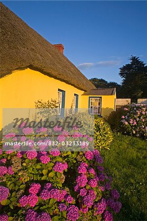 Kilmeaden, County Waterford, Ireland; Traditional thatched cottage