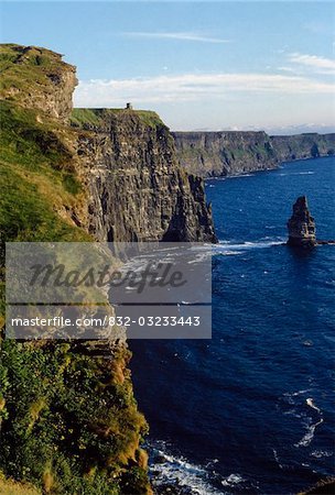 Cliffs Of Moher, Co Clare, Ireland;  Cliffs over the Atlantic Ocean