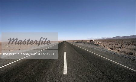 Empty desert highway