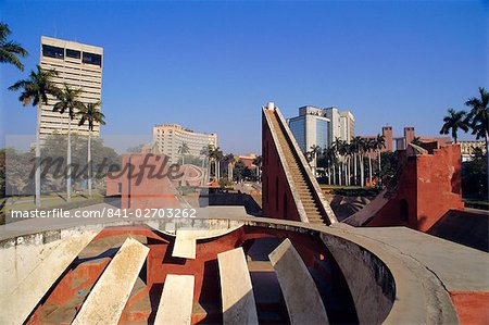 Jantar Mantar, one of five observatories built by Jai Singh II in 1724, Delhi, India