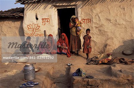 Village life, near Deogarh, Rajasthan state, India, Asia