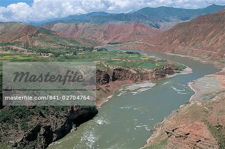 Yellow River, Lajia, Qinghai Province, China, Asia