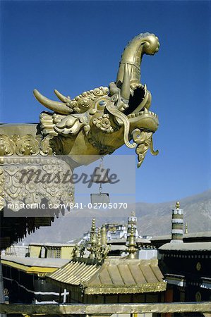 Detail, Jokhang temple, Lhasa, Tibet, China, Asia