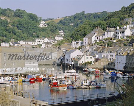 The harbour and village, Polperro, Cornwall, England, United Kingdom The harbour and village, Polperro, Cornwall, England, United Kingdom