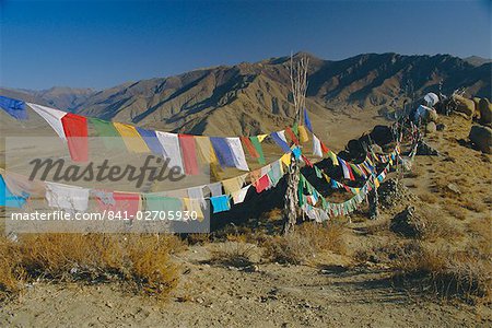 Buddhist prayer flags, Samye monastery, Tibet, China