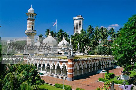 Masjid Jamek (Friday Mosque) built in 1909 near Merdeka Square, Kuala Lumpur, Malaysia