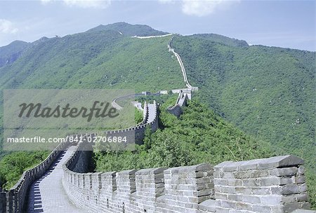 Restored section of the Great Wall (Changcheng), northeast of Beijing, Mutianyu, China, Asia