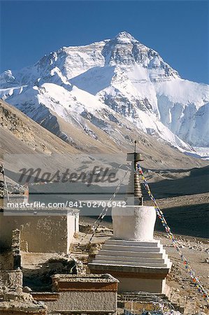 North side of Mount Everest (Chomolungma), from Rongbuk monastery, Himalayas, Tibet, China, Asia North side of Mount Everest (Chomolungma), from Rongbuk monastery, Himalayas, Tibet, China, Asia