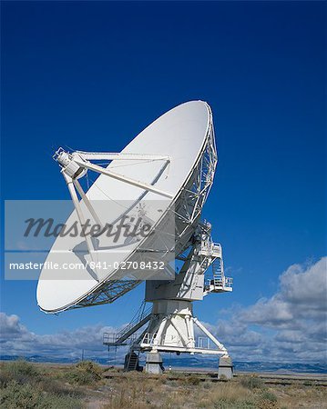 A radio telescope in New Mexico, United States of America, North America