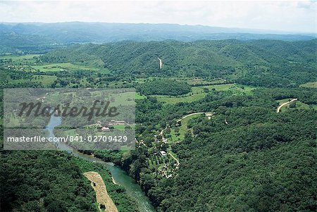 Aerial view of Chaa Creek, Belize, Central America