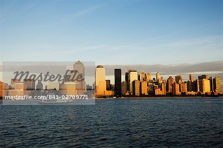 Lower Manhattan skyline across the Hudson River, New York City, New York, United States of America, North America