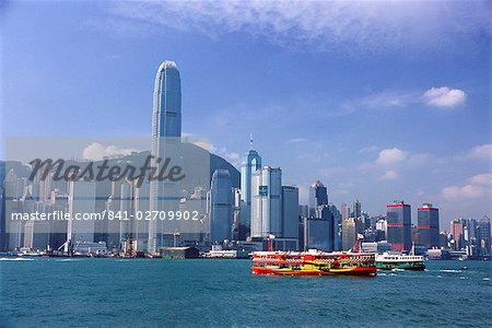 Hong Kong Island skyline and Victoria Harbour, Hong Kong, China, Asia