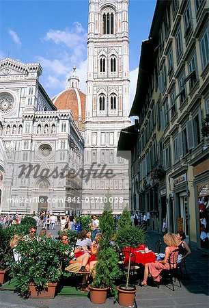 Cathedral bell tower (Campanile), Florence, UNESCO World Heritage Site, Tuscany, Italy, Europe