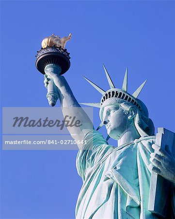 Close-up of the Statue of Liberty in New York, United States of America