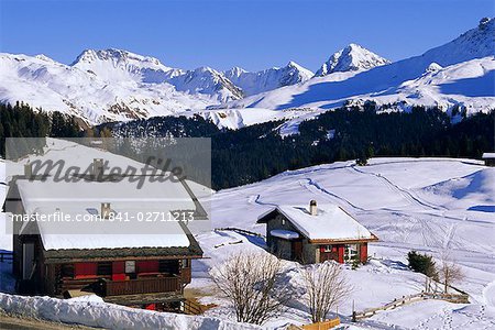 Ski resort, Arosa, Graubunden region, Swiss Alps, Switzerland, Europe