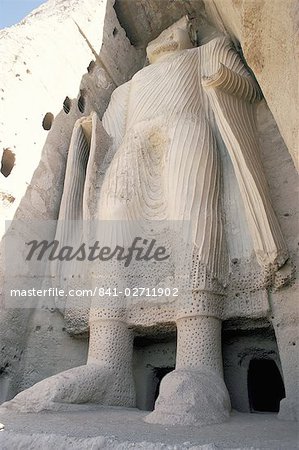 Statue of Buddha, 38m high carved in the reign of Kanishka the Great, since destroyed by the Taliban, UNESCO World Heritage Site, Bamiyan, Afghanistan, Asia