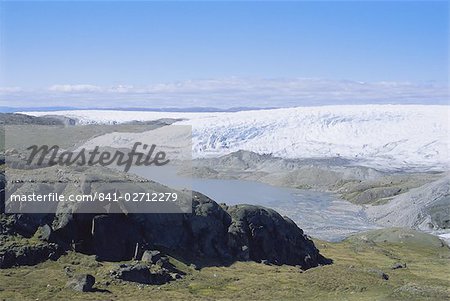 Inland icecap, Kangerlussuaq, Greenland, Polar Regions