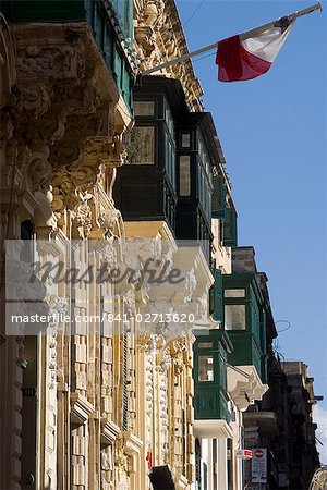 Balcony details, Valetta, Malta, Europe