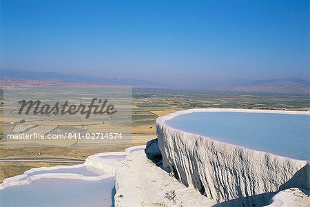 Terraces, Pamukkale, UNESCO World Heritage Site, Egee region, Anatolia, Turkey, Asia Minor, Asia