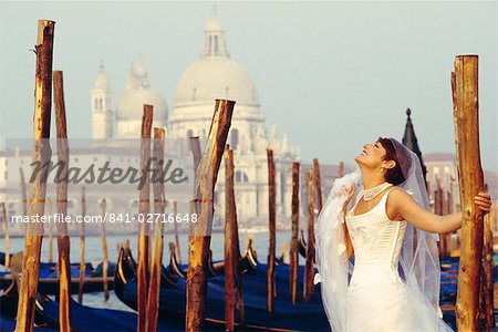 Bride in Venice, Italy (Grainy)