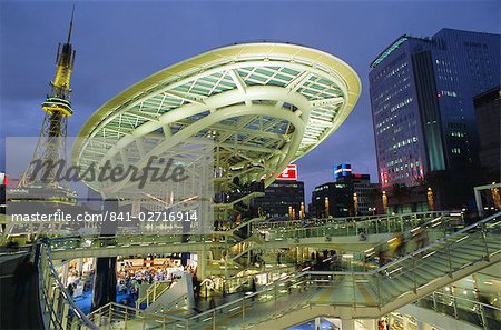 Skywalk, Nagoya city center, Japan