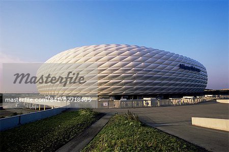 The Allianz Arena football stadium, which will host the opening match of the 2006 World Cup, Munich, Bavaria, Germany, Europe