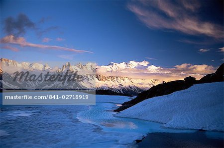 Aiguilles de Chamonix from Lacs des Cheserys, Chamonix, French Alps, France, Europe