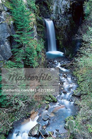 Christine Falls, Mount Rainier National Park, Washington state, United States of America, North America