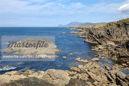 View of coastline from the Atlantic Drive, Achill Island, County Mayo, Connacht, Republic of Ireland (Eire), Europe