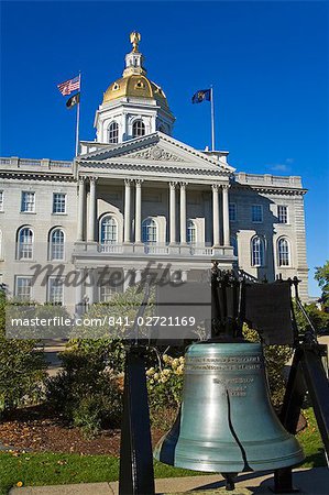 Liberty Bell at the State Capitol, Concord, New Hampshire, New England, United States of America, North America