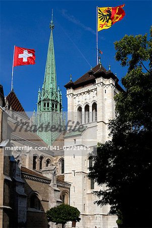 St. Pierre Cathedral, old town, Geneva, Switzerland, Europe