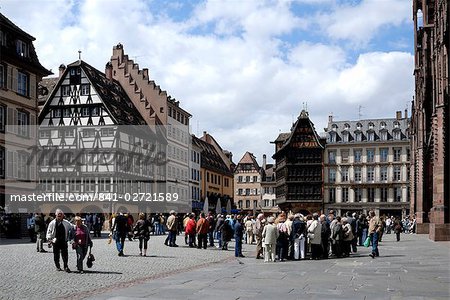 Place de la Cathedrale, Strasbourg, Alsace, France, Europe