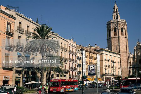 Plaza De La Reina Reina Square Valencia Spain Europe Stock