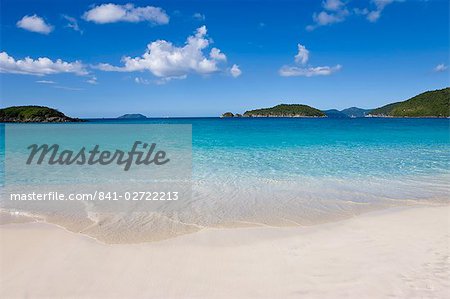 The world famous beach at Trunk Bay, St. John, U.S. Virgin Islands, West Indies, Caribbean, Central America